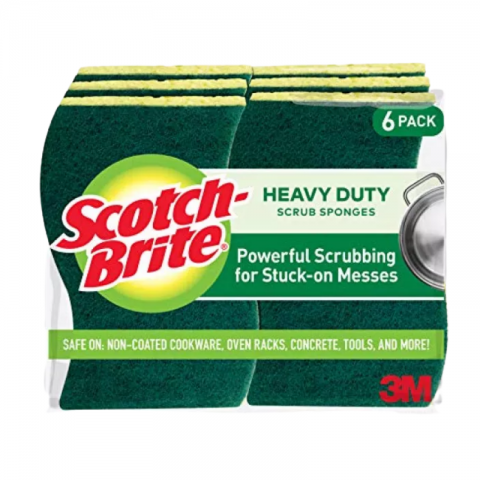 Scotch Brite Heavy Duty Professional Scrub Sponge (6s)